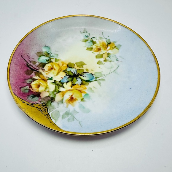 Vintage Hutschenreuther Selb Bavaria Hand Painted Germany Floral Plate 6” - Picture 2 of 5